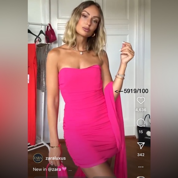 ZARA BARBIE™ MATTEL DRAPED DRESS 5919/100 000/025 - Picture 7 of 8